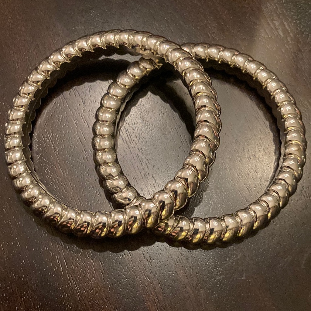 Two Silver Bangles